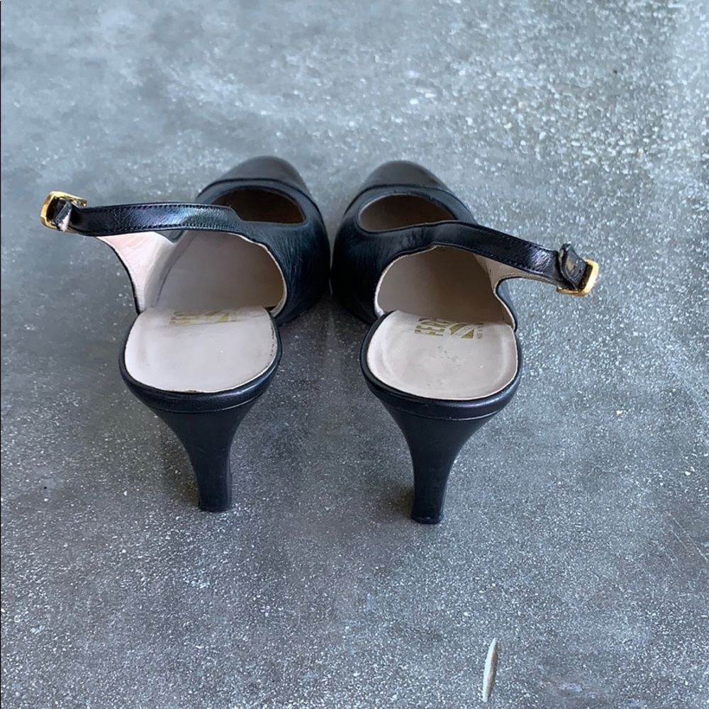 Cap Toe Sling Back Pumps - Picture 4 of 8